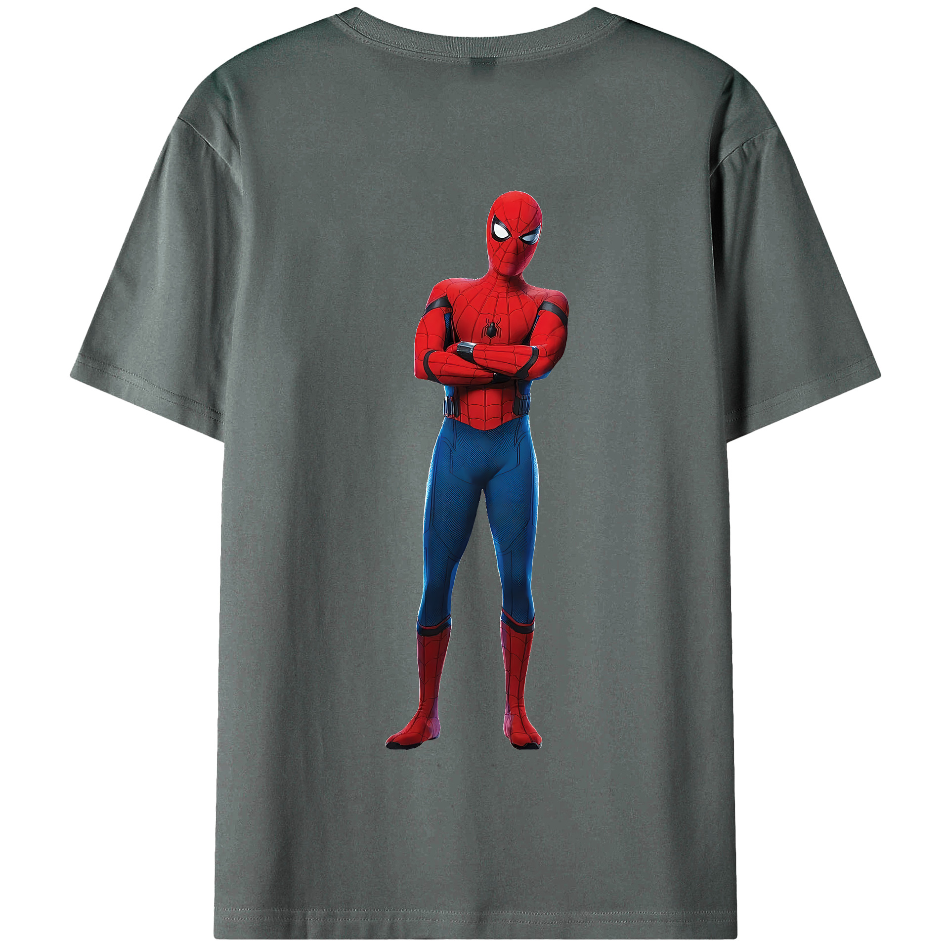 （画像用） Spider Man スパイダーマン 綿100％半袖Tシャツ（背面プリント）